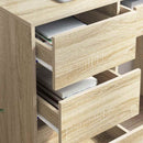 vidaXL Asztal fiókkal tárolóval Sonoma tölgy 90 x 37.5 x 75 cm Faanyag