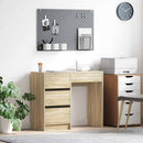 vidaXL Asztal fiókkal tárolóval Sonoma tölgy 90 x 37.5 x 75 cm Faanyag