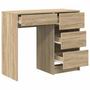 vidaXL Asztal fiókkal tárolóval Sonoma tölgy 90 x 37.5 x 75 cm Faanyag
