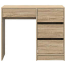 vidaXL Asztal fiókkal tárolóval Sonoma tölgy 90 x 37.5 x 75 cm Faanyag