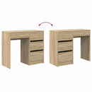 vidaXL Asztal fiókkal tárolóval Sonoma tölgy 90 x 37.5 x 75 cm Faanyag