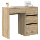 vidaXL Asztal fiókkal tárolóval Sonoma tölgy 90 x 37.5 x 75 cm Faanyag