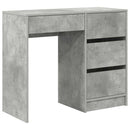 vidaXL Asztal fiókkal tárolóval Beton Szürke 90 x 37.5 x 75 cm Faanyag