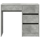 vidaXL Asztal fiókkal tárolóval Beton Szürke 90 x 37.5 x 75 cm Faanyag