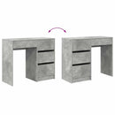 vidaXL Asztal fiókkal tárolóval Beton Szürke 90 x 37.5 x 75 cm Faanyag