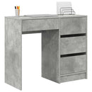 vidaXL Asztal fiókkal tárolóval Beton Szürke 90 x 37.5 x 75 cm Faanyag