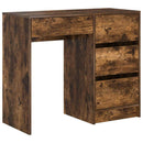 vidaXL Asztal fiókkal Füstölt tölgy 90 x 37.5 x 75 cm Faanyag