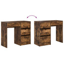 vidaXL Asztal fiókkal Füstölt tölgy 90 x 37.5 x 75 cm Faanyag