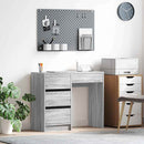 vidaXL Asztal fiókkal Szürke Sonoma 90 x 37.5 x 75 cm Faanyag