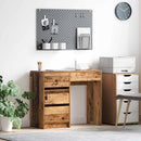 vidaXL Asztal fiókkal tárolóval Öreg fa 90 x 37.5 x 75 cm Faanyag