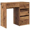 vidaXL Asztal fiókkal tárolóval Öreg fa 90 x 37.5 x 75 cm Faanyag