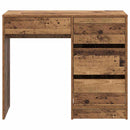 vidaXL Asztal fiókkal tárolóval Öreg fa 90 x 37.5 x 75 cm Faanyag
