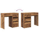 vidaXL Asztal fiókkal tárolóval Öreg fa 90 x 37.5 x 75 cm Faanyag