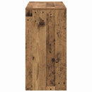vidaXL Asztal fiókkal tárolóval Öreg fa 90 x 37.5 x 75 cm Faanyag