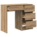 vidaXL Asztal fiókkal Artisan tölgy 90 x 37.5 x 75 cm Faanyag