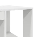 vidaXL Asztal polcokkal tárolóval Fehér 130 x 50.5 x 75 cm Faanyag