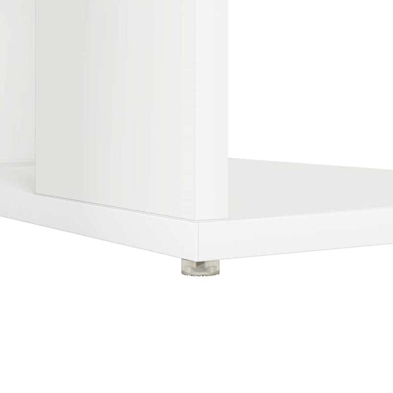 vidaXL Íróasztal tárolóval polcokkal Fehér 130 x 50.5 x 75 cm Faanyag