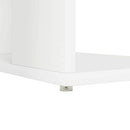 vidaXL Asztal polcokkal tárolóval Fehér 130 x 50.5 x 75 cm Faanyag