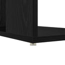 vidaXL Asztal polcokkal Fekete tölgy 130 x 50.5 x 75 cm Faanyag