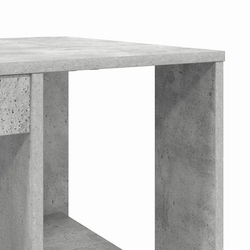 vidaXL Íróasztal tárolóval Beton szürke 130 x 50.5 x 75 cm Faanyag