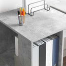 vidaXL Asztal polcokkal Beton Szürke 130 x 50.5 x 75 cm Faanyag