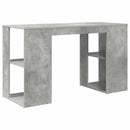 vidaXL Íróasztal tárolóval Beton szürke 130 x 50.5 x 75 cm Faanyag