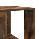 vidaXL Asztal polcokkal Füstölt tölgy 130 x 50.5 x 75 cm Faanyag