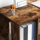 vidaXL Asztal polcokkal Füstölt tölgy 130 x 50.5 x 75 cm Faanyag