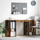 vidaXL Asztal polcokkal Füstölt tölgy 130 x 50.5 x 75 cm Faanyag