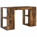 vidaXL Asztal polcokkal Füstölt tölgy 130 x 50.5 x 75 cm Faanyag