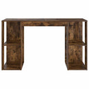 vidaXL Asztal polcokkal Füstölt tölgy 130 x 50.5 x 75 cm Faanyag