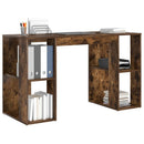 vidaXL Asztal polcokkal Füstölt tölgy 130 x 50.5 x 75 cm Faanyag