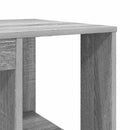 vidaXL Asztal polcokkal Szürke Sonoma 130 x 50.5 x 75 cm Faanyag