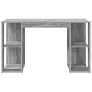 vidaXL Asztal polcokkal Szürke Sonoma 130 x 50.5 x 75 cm Faanyag