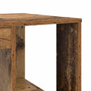 vidaXL Asztal polcokkal tárolóval Öreg fa 130 x 50.5 x 75 cm Faanyag
