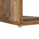 vidaXL Asztal polcokkal tárolóval Öreg fa 130 x 50.5 x 75 cm Faanyag