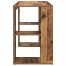 vidaXL Asztal polcokkal tárolóval Öreg fa 130 x 50.5 x 75 cm Faanyag
