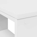 vidaXL Asztal polcokkal tárolóval Fehér 90 x 50 x 75 cm Faanyag