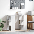 vidaXL Asztal polcokkal tárolóval Fehér 90 x 50 x 75 cm Faanyag