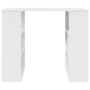 vidaXL Asztal polcokkal tárolóval Fehér 90 x 50 x 75 cm Faanyag