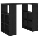 vidaXL Asztal polcokkal tárolóval Fekete tölgy 90 x 50 x 75 cm Faanyag