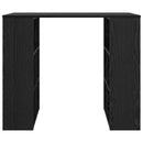 vidaXL Asztal polcokkal tárolóval Fekete tölgy 90 x 50 x 75 cm Faanyag