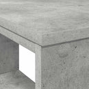 vidaXL Asztal polcokkal tárolóval Beton Szürke 90 x 50 x 75 cm Faanyag