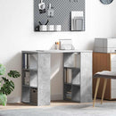 vidaXL Asztal polcokkal tárolóval Beton Szürke 90 x 50 x 75 cm Faanyag