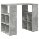 vidaXL Asztal polcokkal tárolóval Beton Szürke 90 x 50 x 75 cm Faanyag