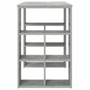 vidaXL Asztal polcokkal tárolóval Beton Szürke 90 x 50 x 75 cm Faanyag
