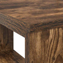 vidaXL Asztal polcokkal Füstölt tölgy 90 x 50 x 75 cm Faanyag