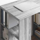 vidaXL Asztal polcokkal Szürke Sonoma 90 x 50 x 75 cm Faanyag