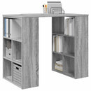 vidaXL Asztal polcokkal Szürke Sonoma 90 x 50 x 75 cm Faanyag