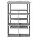 vidaXL Asztal polcokkal Szürke Sonoma 90 x 50 x 75 cm Faanyag